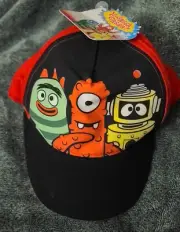 NWT 2013 - Youth Size - YO GABBA GABBA - Hat Baseball Cap - Brobee, Muno, & Plex