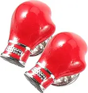 [NAMOARLY] 2pcs Metal Boxing Glove Badges Men's Brooch Pins Lapel Pins Fashionable Men's Tie Pins