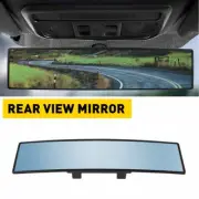 Universal 270MM Wide Convex Interior Clip On Rear Blue View Tint HD Mirror Lens