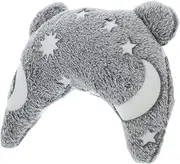 Happyyami Pillow for Cats Dogs Half-Moon Pillow Neck Support Soft Comfortable Night-Light and Interactive Play