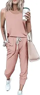 [Batehif] Two Piece Outfit Set for Women Summer Suit Sweatsuit Set Crewneck Tops Tracksuit Lounge Jogger Set