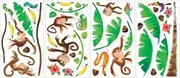 RoomMates Repositionable Childrens Wall Stickers Monkey Business