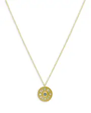 Meira T 14K Yellow Gold Diamond Baguette & Round Disc Pendant Necklace, 16-18 OS