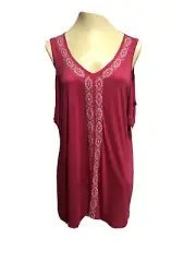 Hot Pink Short Sleeves Tunic New/Tags Stretchy Fabric Size 14plus Autograph