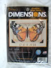 DIMENSIONS STAMPED CROSS STITCH KIT BUTTERFLY DREAM #6992 5x7"