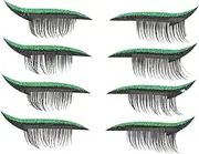 TOVINANNA 4 Pairs False Eyelashes Eyeliner Stickers Self-adhesive Eye Lash Extensions for Daily Makeup