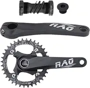 Bike Crank,170mm Hollow Integrated Bicycles Crank Set - Aluminum Alloy Narrow Wide Chainring, Bottom Bracket Sprocket for Cyclist