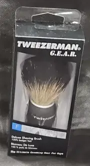 Tweezerman Guys G.E.A.R. Deluxe 100% Soft Badger Hair Shaving Brush