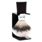 Deluxe Parker Walnut Handle Handmade 100% Silvertip Badger Shave Brush & Stand