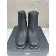 Dr Scholls NOELLE Wedge Bootie Boot Black Womens Size 8.5