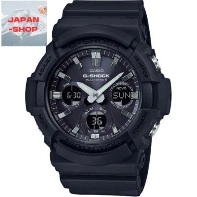 CASIO G-SHOCK GAW-100B-1AJF Black Solar Atomic Radio Analog Digital Men Watch