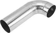 X AUTOHAUX 3.15" OD 90 Degrees Mandrel Bend Elbow T304 Stainless Steel Exhaust Tube Pipe Piping Surface Polishing Silver Tone