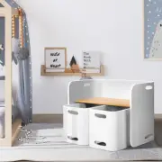 Kids Table And Chair Child Activity Play Set Toddlers Furniture Study Desk White