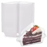 200 PCS Cake Slice Containers 5 inch - Clear Plastic Individual Pie Slice Con...