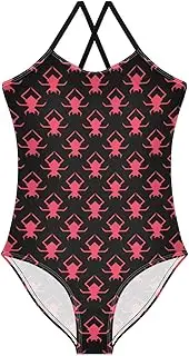 [GuoChe] Girls 1-Piecing Swimsuits Happy Halloween Black Toddler Girl Bathing Suit Toddler Girls Swim Suit Beach Girls'