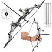 16" Mini Compound Bow 16lbs Arrow Set Archery Toy Game Pocket Bow Target Gift