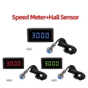 LED Tachometer Gauge Speed Meter 4 Digital Hall Proximity Switch Sensor 12V 24V