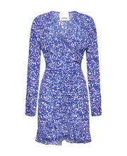 Isabel Marant Lara V-Neck Long Sleeved Dress FR34,FR36 Blue