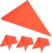 VINTORKY 4pcs Cycling Safety Flag Set No Pole Warning Flags for Boys and Girls Reflective Strip High Visibility Flag for Outdoor Activities