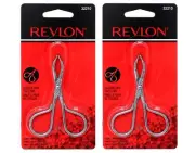 Revlon Slant Tip Scissor Handle Tweezers, Stainless Steel - 2 Pack