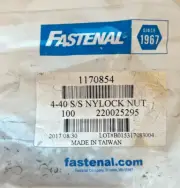 #4-40 Grade 18-8 NM Stainless Steel Nylon Insert Lock Nut