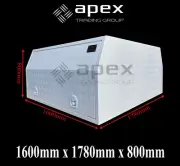 BRAND NEW CANOPY TOOLBOX CHECKER ALUMINIUM TOOL BOX-UTE TRUCK STORAGE-AC1600CPWL