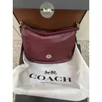 在飛比找蝦皮購物優惠-正品全新COACH 新款牛皮肩/斜背兩用#馬鞍包（大容量-紅