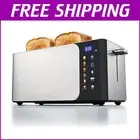 SmartToast 4-Slice Digital Toaster with Extra Wide 1.5" Slots - Stainless Steel