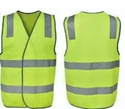 2x Hi Vis Vest Safety Vest Reflective Tape Safety Workwear Night High Visibility