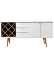 Manhattan Comfort Utopia 4-Bottle Wine Rack & Sideboard Buffet