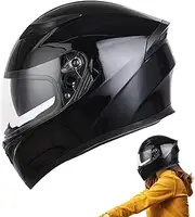 Double Visor Motorcycle Hat - Full Face Motocross Hat with Double Visor for Women,Comfortable Cycling Street Bikes Hat for Adults Men Women Females Males