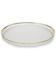 Alice Pazkus Set of 4 Pebbled Glass Dinner Plates