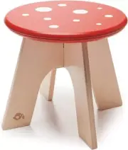Tender Leaf Toys - Toadstool -Adorable Colorful Solid Wood Stool for Kids Age 3+
