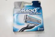 Gillette Mach3 Turbo Blades Refill Pack of 8