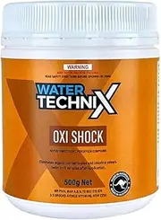 Water TechniX Oxi Shock Chlorine Free 500g - Maximum Strength Pool Chemical Supplies, Fast Acting, Protects Against Bacteria, Reduces Maintenance, for Crystal Clear Water, Made in Australia