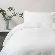Tontine Cotton Blend Quilt Cover Set Squares White