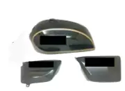 FIT FOR NORTON COMMANDO INTERSTATE BLACK STEEL PETROL TANK WITH SIDE PANEL