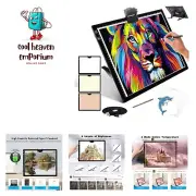 Rechargeable A3 Tracing Light Box, LED Light Pad with 3 Colors Mode Stepless ...