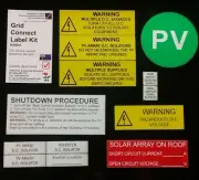 Grid Connect Solar Label (DC) Kit- All states except VIC (kns01)) 13pc (50 kits)