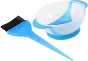 SECFOU 1 Set Hair Dye Brush and Bowl Set with Suction Cup Hair Coloring Mixing Bowl and Brush Kit for Easy Application and Cleanup for Salons and Home Use
