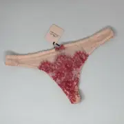 Agent Provocateur Rowana Pink Thong AP4 Large NWT