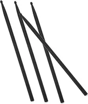 COOPHYA 4pcs Carbon Fiber Drum Sticks Lightweight Durable Slip Design for Percussion Instruments for Drumming Practice and Performance Elegant Black Finish