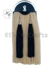 White Horse Hair Scottish Sporran – Traditional Kilt Accessory for Men