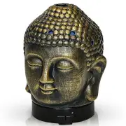 Bronze Buddha Head Ultrasonic Oil Diffuser Aromatherapy LED Humidifier Purifier