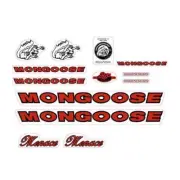Mongoose - 1999 Menace - Red Black - Decal set - old school bmx