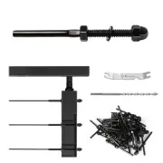 Muzata 60 Pack 1/8" Black Cable Railing Hardware Kit Hand Swage Threaded Stud...