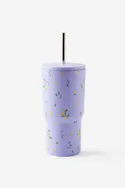 [Typo] Typo - The Traveller Metal Smoothie Cup - Ditsy lemons lavender haze SOLID DITSY LEMONS LAVENDER HAZE