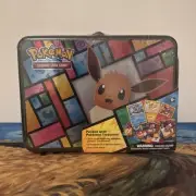 Pokémon TCG Eevee Treasure Chest Eeveelution Lunchbox Tin 5 Packs