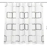 Polyester Fabric With Digital Printing Waterproof Bathroom Shower Curtain With Hooks