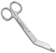 11cm Lister Bandage Scissors with Clip - Silver